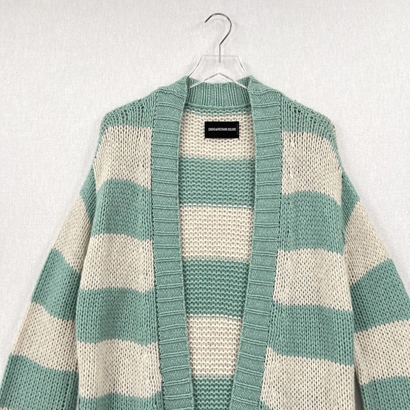 ZADIG & VOLTAIRE Sweater Womens Medium Romy Raye Striped Cashmere Long Cardigan - Picture 5 of 15